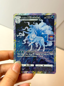 Alolan Ninetales - Promo - Pokemon Pocket FANMADE Full Alt Art HOLO - Image 2