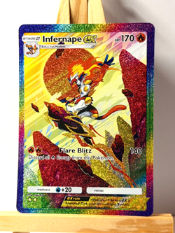 Infernape - Space-Time Smackdown Pokemon Pocket FANMADE Full Alt Art HOLO - Image 1