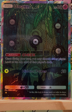 Unown - Triumphant Light Pokemon Pocket FANMADE Full Alt Art HOLO - Image 1