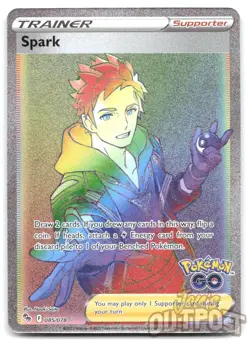 Spark 085/078 Rare Rainbow Pokemon GO Pokemon NM - Image 1