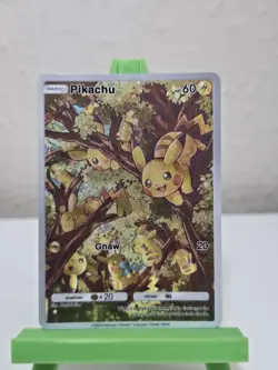 Pikachu Pokemon Pocket TCG 'CUSTOM' Full Art Shiny Textured Fan Made Secret - Image 1