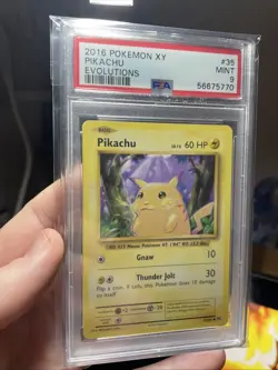 2016 POKEMON XY EVOLUTIONS #35 PIKACHU PSA 9 - Image 1