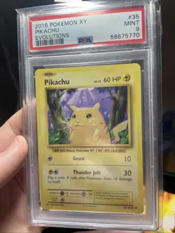 2016 POKEMON XY EVOLUTIONS #35 PIKACHU PSA 9 - Image 3