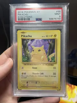 2016 POKEMON XY EVOLUTIONS #35 PIKACHU PSA 9 - Image 4