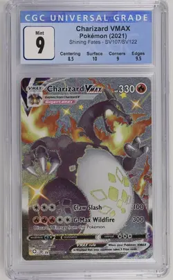 Pokemon Charizard VMAX SV107/SV122 Full Art Shining Fates CGC 9 - Image 2