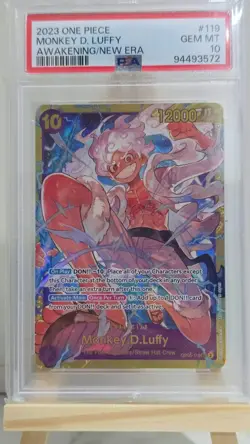 One Piece PSA 10 Monkey D Luffy OP05-119 SEC - Image 1