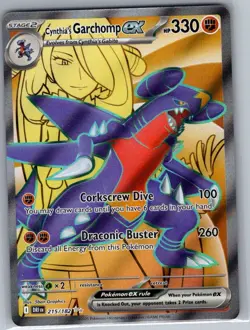 Cynthia's Garchomp ex 215/182 SV10: Destined Rivals - Pokemon Card - NM - Image 1