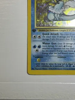 Pokemon TCG Vaporeon Jungle Holo Card 12/64 1st Edition Rare - Image 3