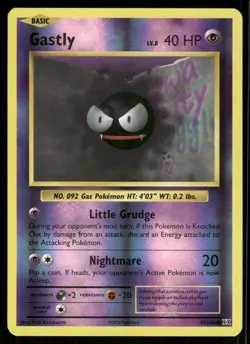 Pokemon Cards Gastly 47/108 Reverse Holo Evolutions Common NM - Image 1