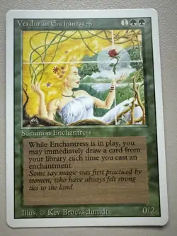 Verduran Enchantress - MTG - REVISED (3rd) - ENGLISCH - ©1994 mint rare - Image 1