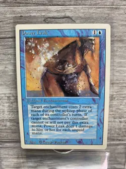 Magic: The Gathering Revised POWER LEAK Enchantment - Image 1