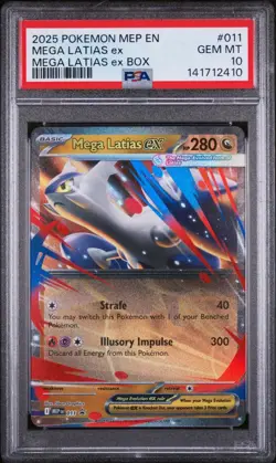 2025 POKEMON MEP EN-ME BLACK STAR PROMO MEGA LATIAS EX BOX MEGA LATIAS EX PSA 10 - Image 1