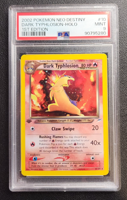2002 POKEMON NEO DESTINY 1ST ED #10 DARK TYPHLOSION-HOLO PSA 9 - Image 3