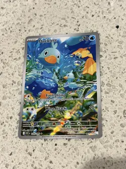 Ducklett 109/086 Pokemon TCG White Flare Illustration Rare English - Image 3