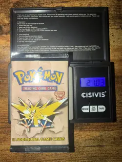 Pokemon Booster Pack Fossil Factory Sealed Mint WOTC Zapdos 21.03g Heavy - Image 1