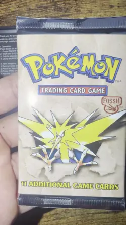 Pokemon Booster Pack Fossil Factory Sealed Mint WOTC Zapdos 21.03g Heavy - Image 2