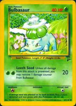 BULBASAUR 67/130 COMMON BASE SET 2 POKEMON MP - Image 1