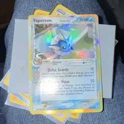 Pokemon TCG EX Delta Species Vaporeon 18/113 Regular & Holo Card - Image 2