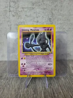 Shining Mewtwo Secret Rare Holo Pokemon Card 109/105 Neo Destiny 2002 WOTC - Image 1