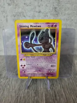 Shining Mewtwo Secret Rare Holo Pokemon Card 109/105 Neo Destiny 2002 WOTC - Image 2