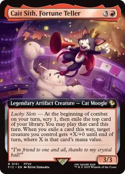 Cait Sith, Fortune Teller EXTENDED - 0151 - Rare - Final Fantasy FIC MTG - Image 1