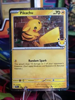 Pikachu 051/162 Pokemon Day 2026 30th Anniversary Stamped Promo Pokemon NM 🔥 - Image 1