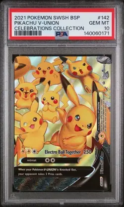 Pikachu V SWSH142 PSA 10 Pokemon Sword & Shield Promo - Image 1