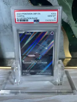 Pokemon Cleffa SV03: Obsidian Flames 202/197 Illustration Rare Holo PSA 10 - Image 2