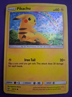LP Holo Bleed Pikachu 28/73 General Mills Promo Sequin Holo Pokemon TCG - Image 1