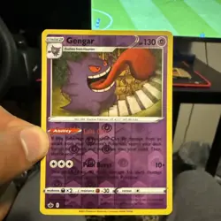 Pokemon TCG Gengar 057/198 SWSH06: Chilling Reign Reverse Holo Rare - Image 1