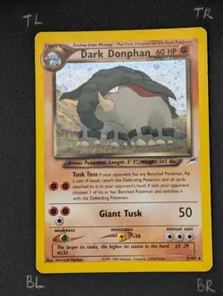 Pokemon TCG Dark Donphan 3/105 Neo Destiny Holo Rare Vintage WOTC (LP) - Image 3