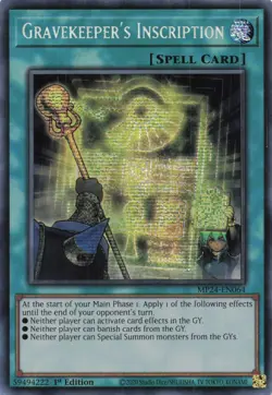 Yugioh MP24-EN064 - Gravekeeper's Inscription - Secret Rare - Image 1