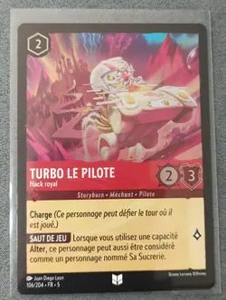 Carte LORCANA FR - Chapitre 5 106/204 Turbo le pilote - ✨ FOIL ✨ Neuf - Image 1