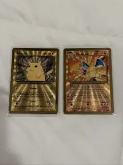 Pokemon Celebrations Gold Metal Charizard & Pikachu Cards 25th Anniversary Base - Image 2