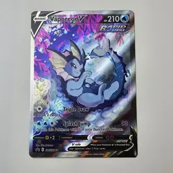 Vaporeon V SWSH181 SWSH: Sword & Shield Promo Pokemon Cards Full Art Holo NM - Image 2