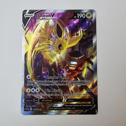 Jolteon V SWSH183 Sword & Shield Promo Holo Full Art Pokemon Card NM - Image 1