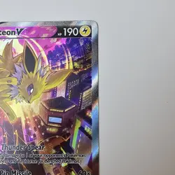 Jolteon V SWSH183 Sword & Shield Promo Holo Full Art Pokemon Card NM - Image 3