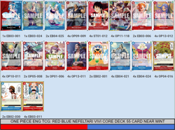 ONE PIECE ENG TCG: RED BLUE NEFELTARI VIVI CORE DECK 55 CARD NEAR MINT - Image 2