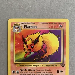 Pokemon TCG Flareon Card 19/64 Jungle Set Non-Holo Rare NM Near Mint - Image 2