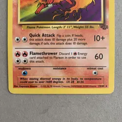 Pokemon TCG Flareon Card 19/64 Jungle Set Non-Holo Rare NM Near Mint - Image 3