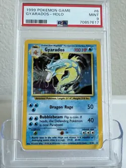 PSA 9 Gyarados Holo #6 Base Set Unlimited 1999 Pokemon - Image 1