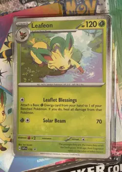 POKEMON PRISMATIC EVOLUTIONS TECH STICKER COLLECTION 3 BOOSTERS 1 LEAFEON FOIL - Image 3