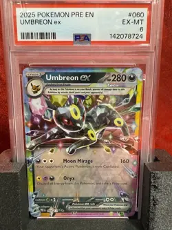 2025 Pokemon Prismatic Evolutions Umbreon EX #060/131 PSA 6 - Image 1