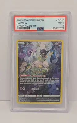 Pokemon 2023 Mew GG10/GG70 Crown Zenith Galarian Gallery Holo Ultra Rare PSA 9 - Image 1