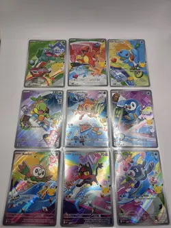 Pokemon TCG First Partner ILLUSTRATION COLLECTION 9 CARD SET Series 1 Promo's - Image 1