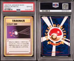 1996 Pokemon Japanese Basic Energy Retrieval PSA 10 Graded Card - Image 1