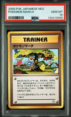 PSA 10 Pokemon March Neo Genesis Card 2000 Vintage Rare - Image 3