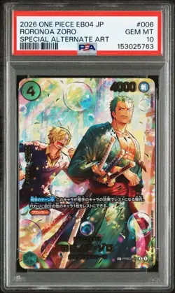 PSA10 Roronoa Zoro SP PRB02-006 One Piece Card - Image 4