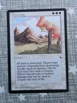 MTG Cleansing – The Dark (1994) Rare – LP/Excellent – Vintage (c) - Image 1