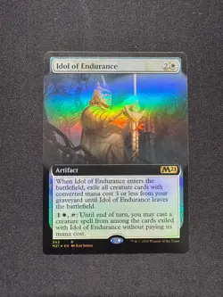 IDOL OF ENDURANCE (EXTENDED ART) Core Set 2021 FOIL - Magic: The Gathering- NM/M - Image 1
